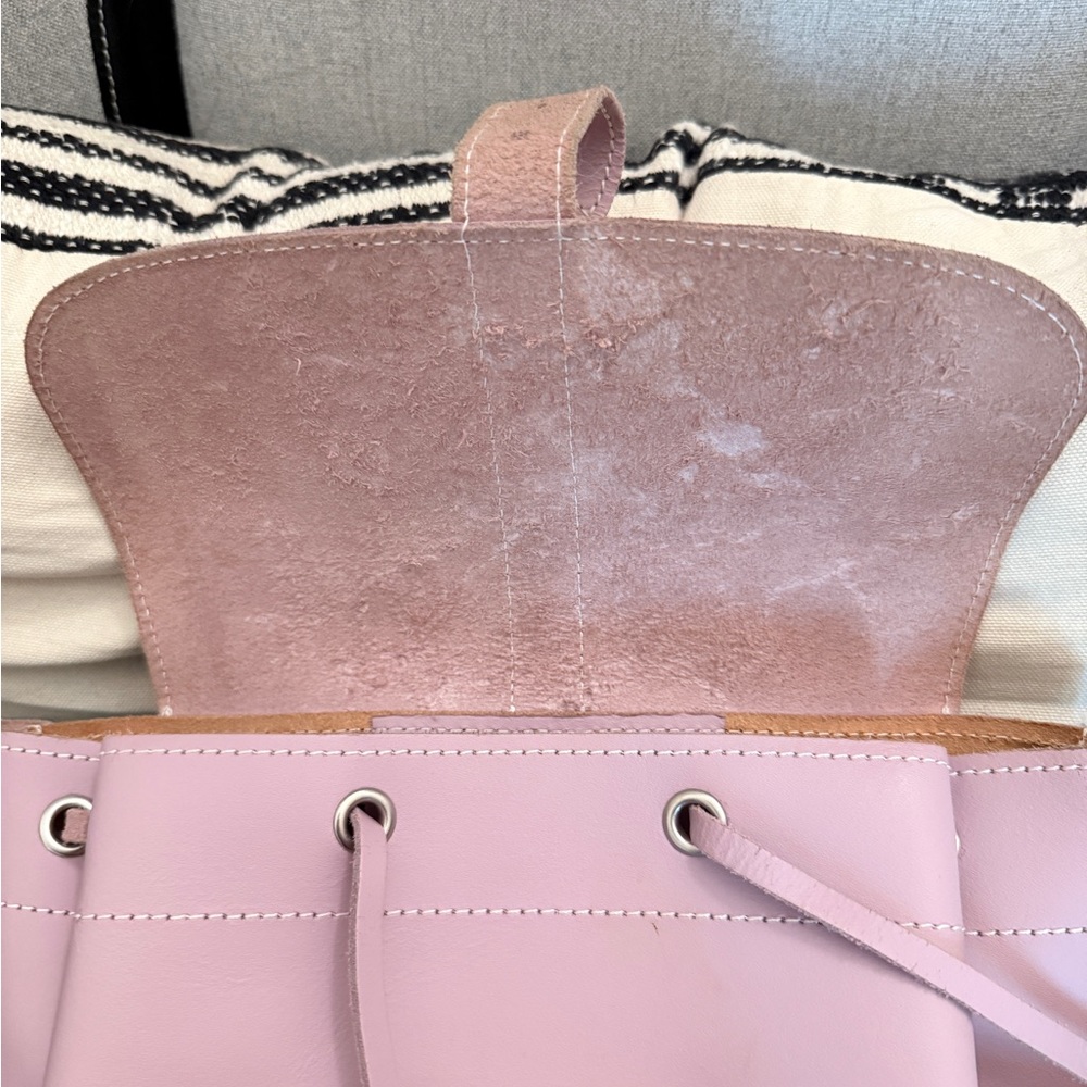 Pink Leather Backpack - Picture 8 of 10